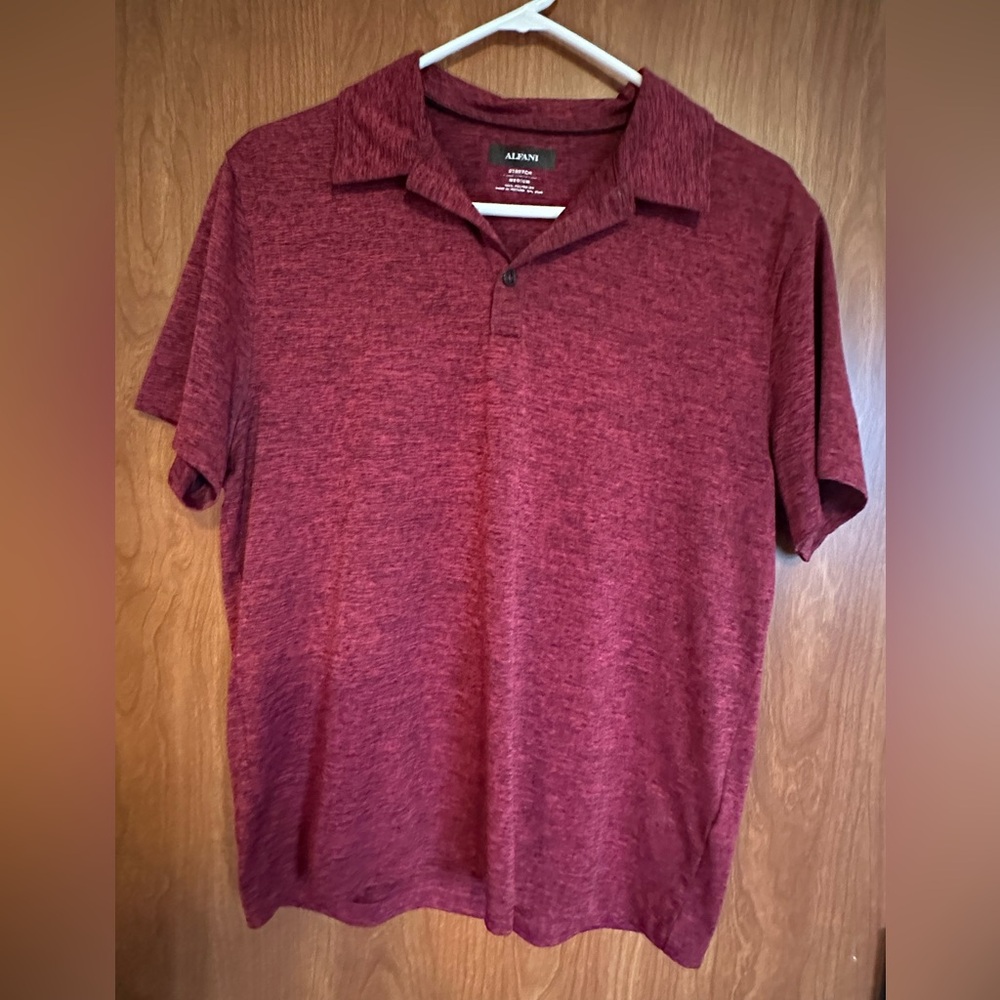 Alfani Maroon Polo Shirt